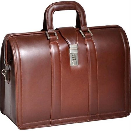 MCKLEINUSA McKlein 17 Inch Morgan Brown Leather Litigator Notebook Brief - 83344 83344